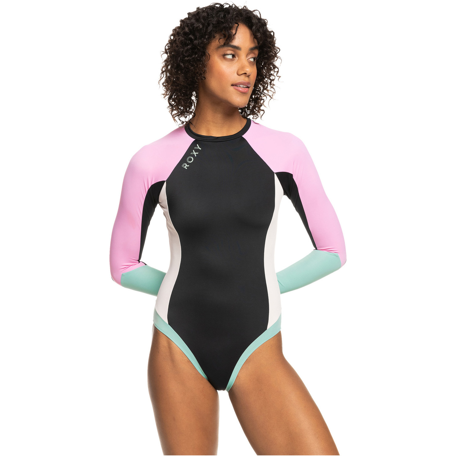 美品‼️‼️‼️Roxy  ウエア 2023 Roxy Womens Active Onesie Long Sleeve Back Zip Swimsuit